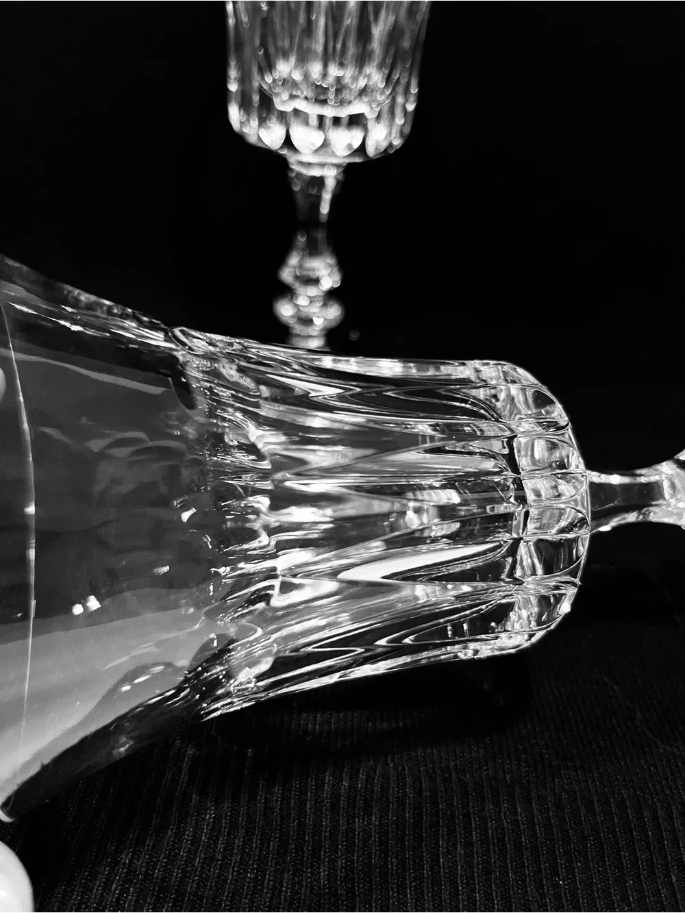 Gorham Crystal De Medici Pattern Set of 6 Crystal Water Goblets 7.25”